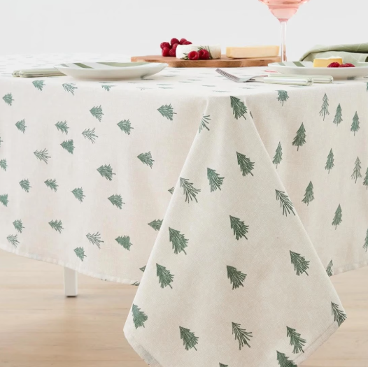 Kmart Pine Trees Natural Table Cloth